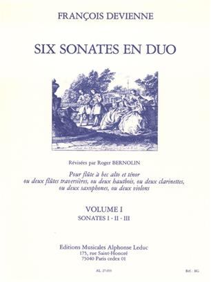DEVIENNE F. - SONATAS EN DUO V.1 (6) -