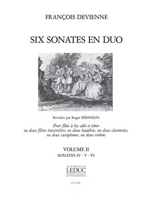 DEVIENNE F. - SONATAS EN DUO V.2 (6) -