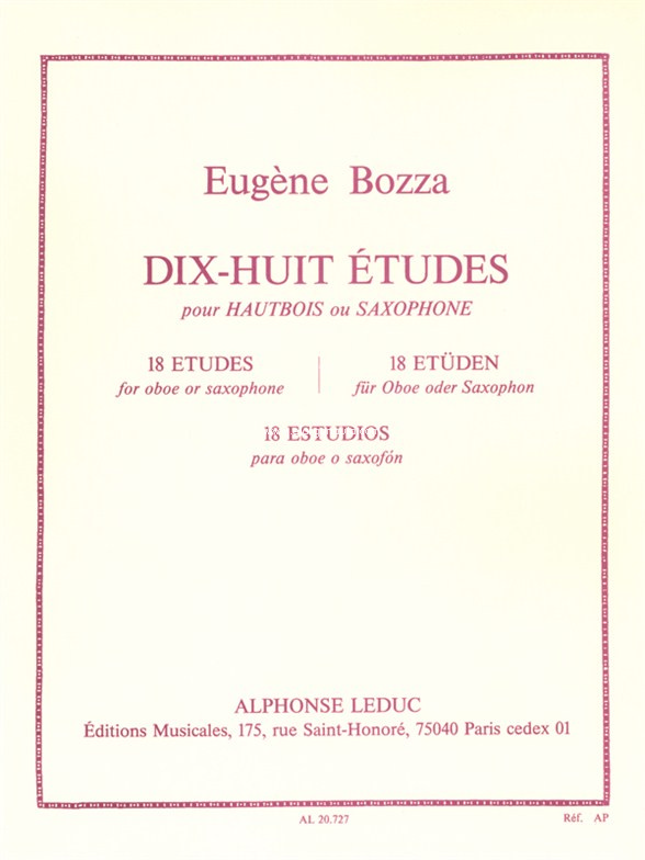 BOZZA E. - ESTUDIOS (18) -OBOE O SAXO