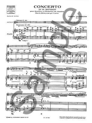 GOOSSENS E. - CONCIERTO EN UN MOVIMIENTO -