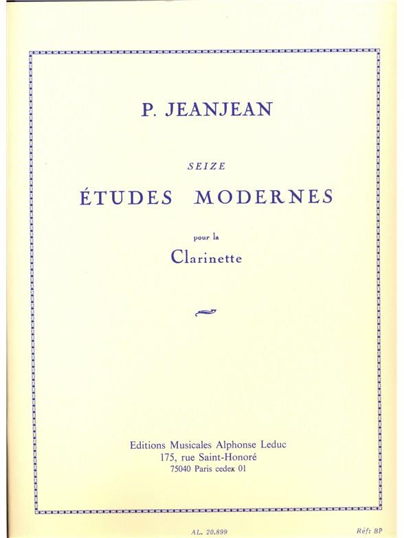 JEANJEAN P. - ESTUDIOS MODERNOS (16) - CLARINETE