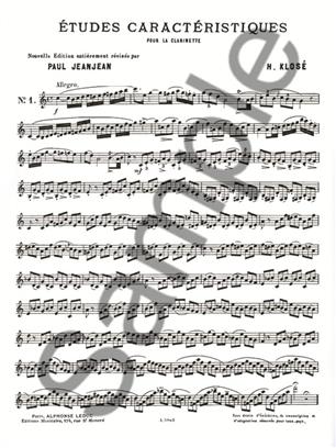 KLOSE H. - ESTUDIOS CARACTERISTICOS (20) -
