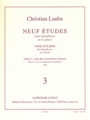 LAUBA C. - ESTUDIOS V.3 (9) (2 SAXOS SOPRANOS SIb) -