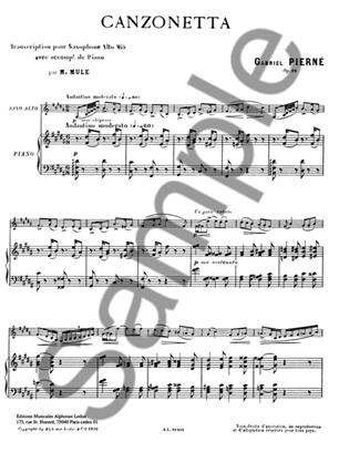 PIERNE G. - CANZONETTA SI M - OP.19