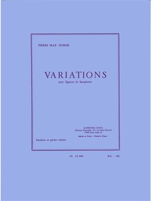 DUBOIS P.M. - VARIACIONES (SC+PT) (SATB) -