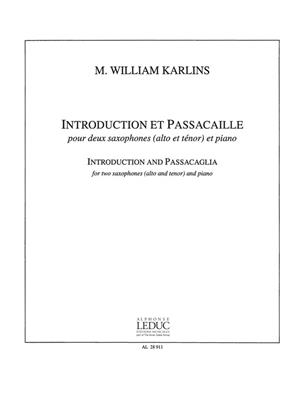 KARLINS W. - INTRODUCCION Y PASACALLE (2 sax alto o tenor y p)