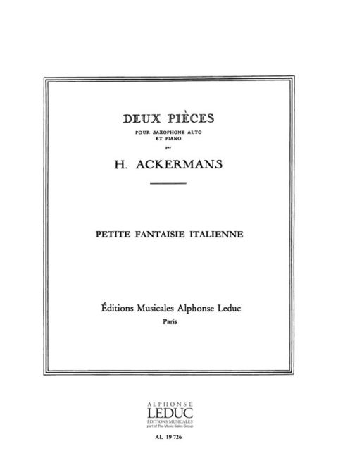 ACKERMANS J.K. - PEQUEÑA FANTASIA ITALIANA - (SAXO/P)