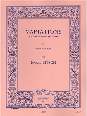 BITSCH M. - VARIACIONES SOBRE UNA CANCION FRANCESA -