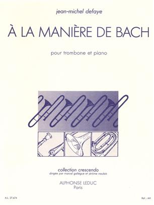 DEFAYE J.M. - A LA MANERA DE BACH -