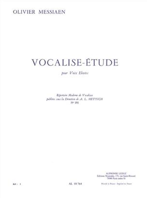 MESSIAEN O. - VOCALISE-ETUDE   SOPP -