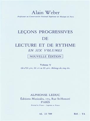 WEBER A. - LECCIONES PROGRESIVAS DE LECTURA Y RITMICO V.5 -