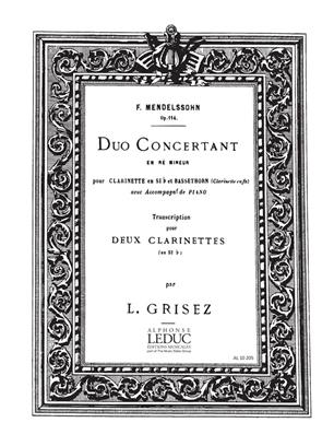 MENDELSSOHN F. - DUO CONCERTANTE RE m - OP.114