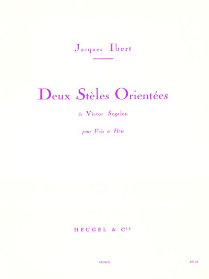 IBERT J. - STEELES ORIENTEES (2) FLAUTA Y VOZ