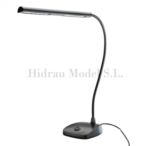 LAMPARA PARA PIANOS VERTICALES/DIGITALES - LED, CON BASE PESADA Y CUELLO REGULABLE.