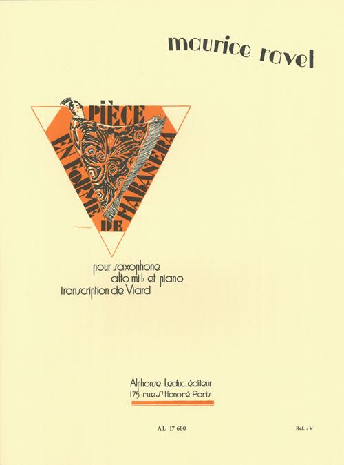 RAVEL M. - PIEZA EN FORMA DE HABANERA - (SAXO/P)