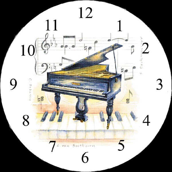 REGALO - RELOJ CON MOTIVO MUSICAL DE PIANO DE COLA