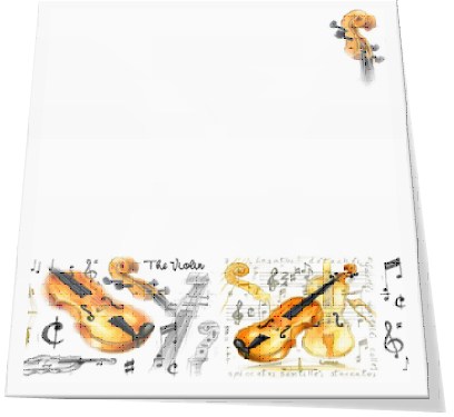 REGALO - BLOCK NOTAS (VIOLINES DIBUJADOS)