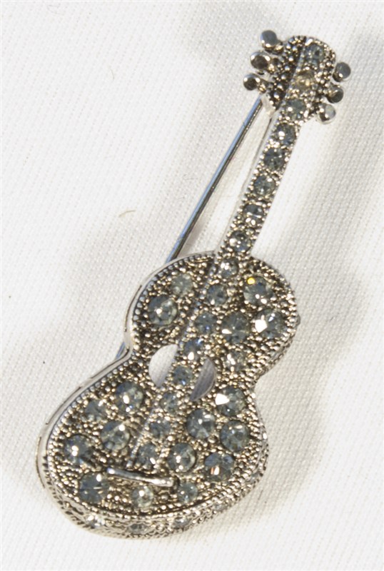 REGALO - BROCHE GUITARRA ACUSTICA PLATA ACABADO BRILLANTE