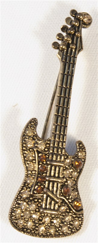 REGALO - BROCHE GUITARRA ELECTRICA ACABADO BRONZE