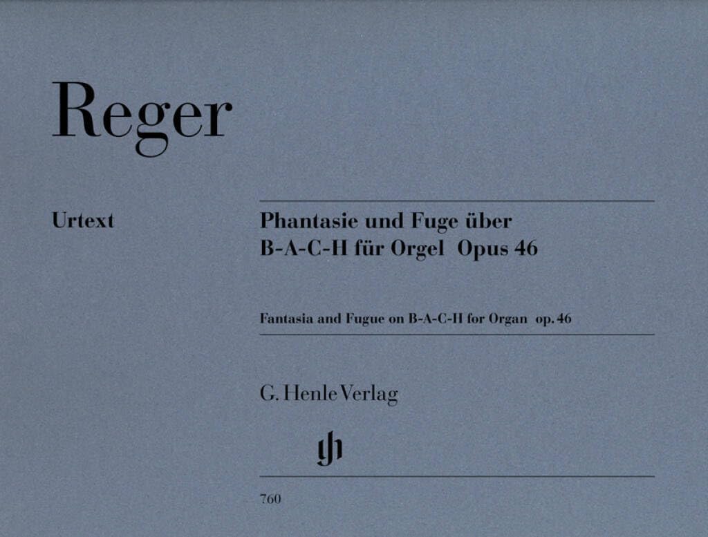 REGER M. - FANTASIA Y FUGA EN NOMBRE DE BACH OP.46 URTEXT
