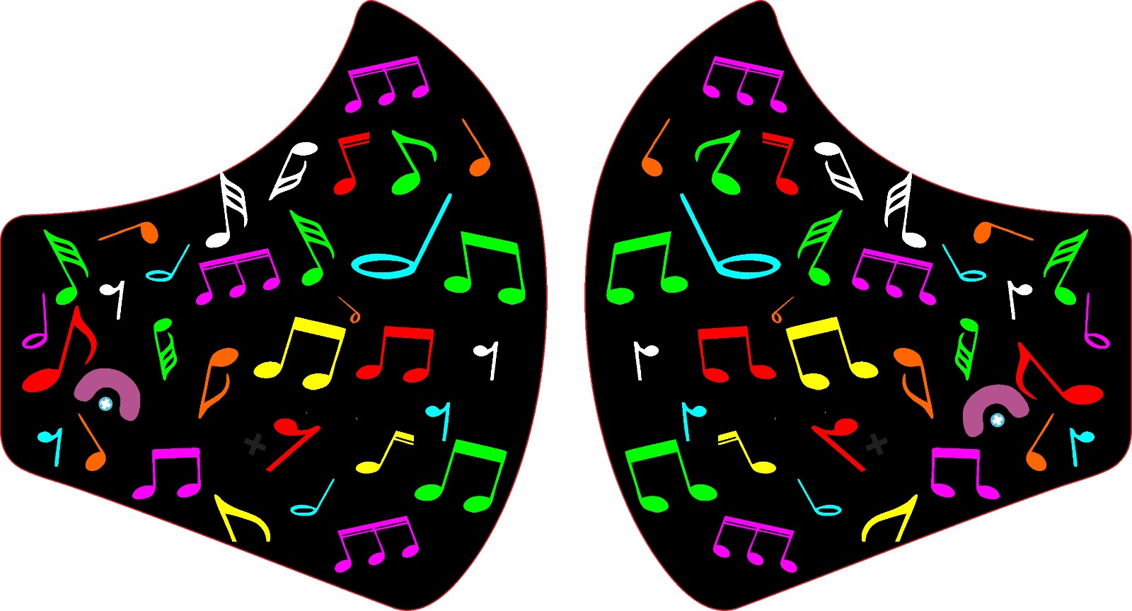 MASCARILLA - MUSICA COLOR (TALLA S) PEQUEÑA