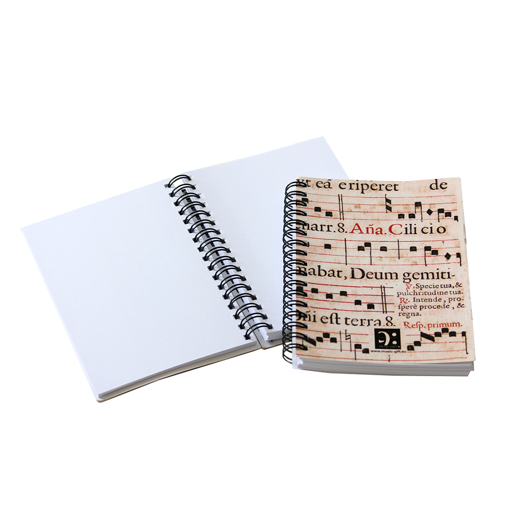 REGALO -LIBRETA A6 CON MOTIVOS MUSICALES (PARTITURA EN RELIEVE) EN COLOR