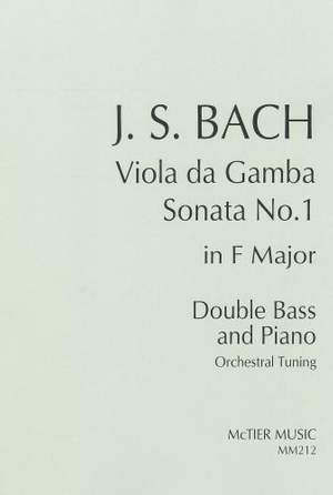 BACH J.S. - SONATA Nº1 FA M  ORIGINAL PARA VIOLA DE GAMBA     -CB/P