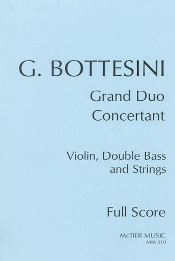 BOTTESINI G. - GRAN DUO CONCERTANTE  ( V/CB/STRINGS )