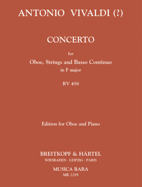 VIVALDI A. - CONCIERTO FA M - RV.458
