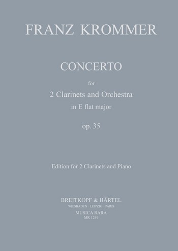 KROMMER F. - CONCIERTO MIb M - OP.35 -2 CLARINETES Y PIANO