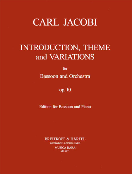 JACOBI C. - INTRODUCCION, TEMA Y VARIACION - OP.10