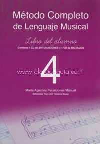 PERANDONES M.A. - METODO COMPLETO DE LENGUAJE MUSICAL V.4 ALUMNO + CD