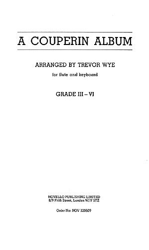 WYE T. - COUPERIN ALBUM  (GRADO 3º Y 4º) -
