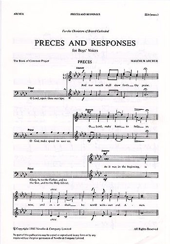 Malcolm Archer.- Preces and Responses (Ssa)