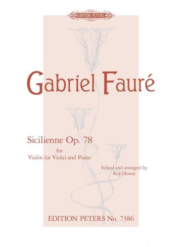 FAURE G. - SICILIANA - OP.78