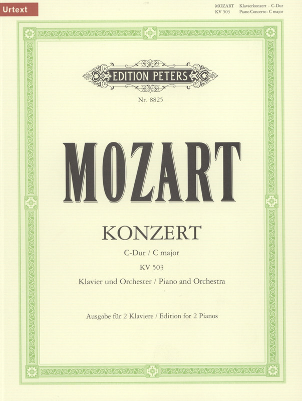 MOZART W.A. - CONCIERTO Nº25 DO M CON CADENCIAS URTEXT - KV.503