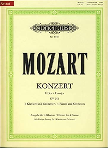 MOZART W.A. - CONCIERTO Nº7 PARA 3 ½ 4 PIANOS URTEXT - KV.242