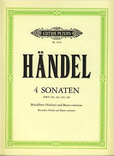 HANDEL G.F. - SONATAS (4) URTEXT - OP.1