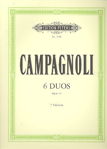 CAMPAGNOLI B. - DUOS (6) - OP.14 - 2 VIOLINES