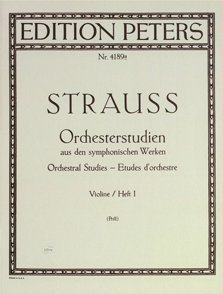 STRAUSS R. - ESTUDIOS ORQUESTALES V.1 -