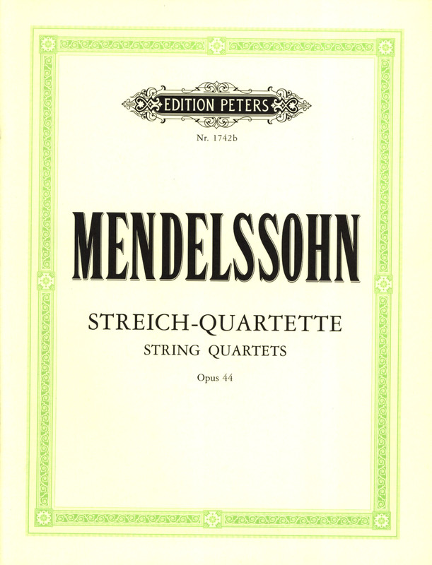 MENDELSSOHN F. - CUARTETOS V.2 (PT)              2V/VA/VC - OP.44 Nº1-3
