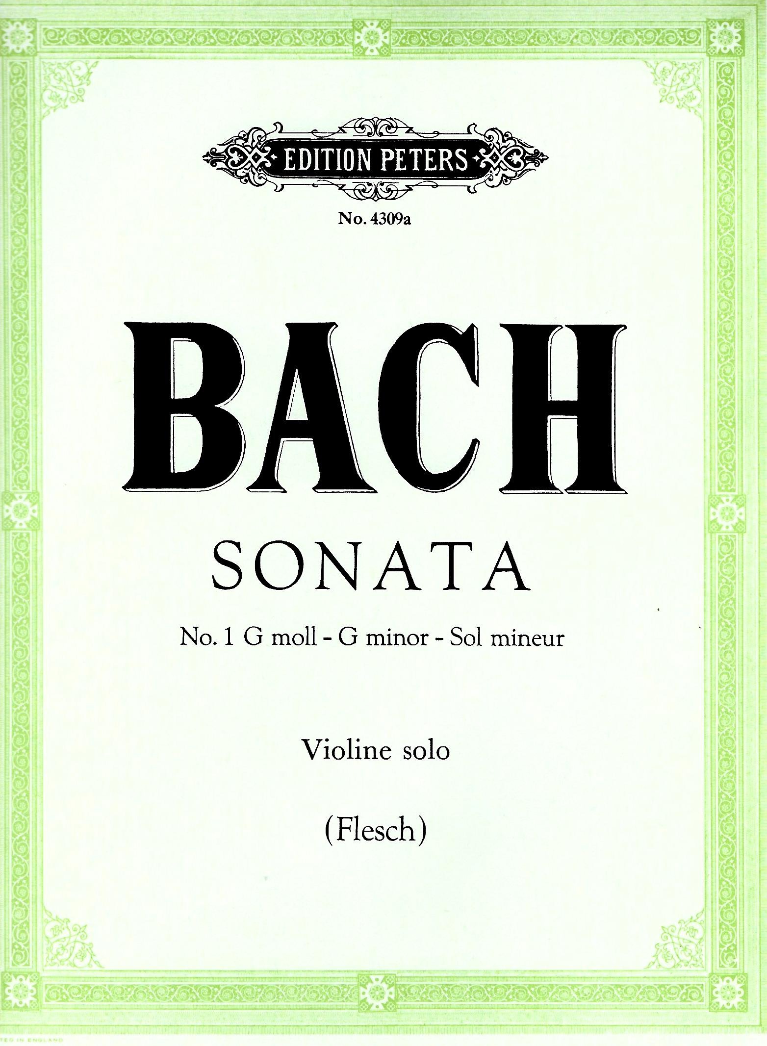 BACH J.S. - SONATA Nº 2 LA m (VIOLIN) FLESCH