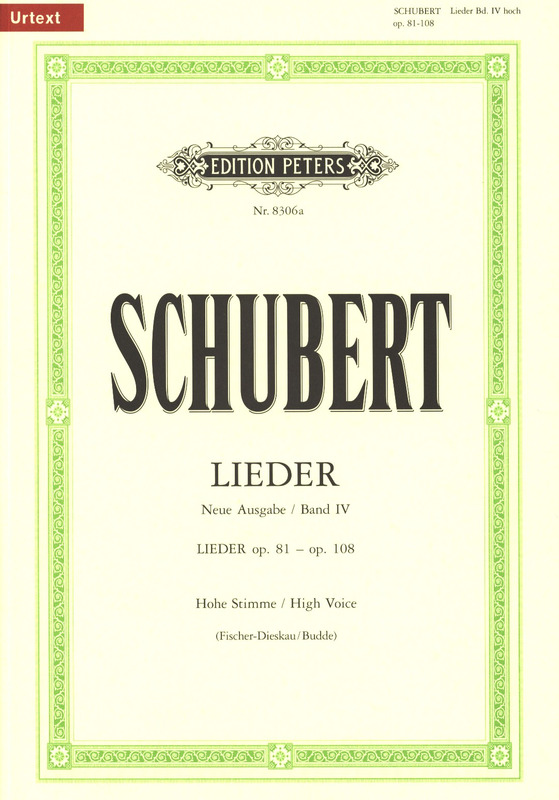 SCHUBERT F. - LIEDER V.4 URTEXT  ( S/TEP )