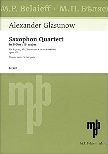 GLAZUNOV A. - CUARTETO - OP.109