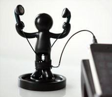 REGALO - SUJETA AURICULARES (NEGRO)