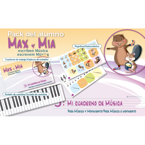 MAX Y MIA ESCRIBEN MUSICA PACK DEL ALUMNO (ESPAÑOL/PORTUGUES)