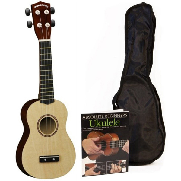 UKELELE SOPRANO - PURE TONE NATURAL PACK (FUNDA + METODO)  KUS15