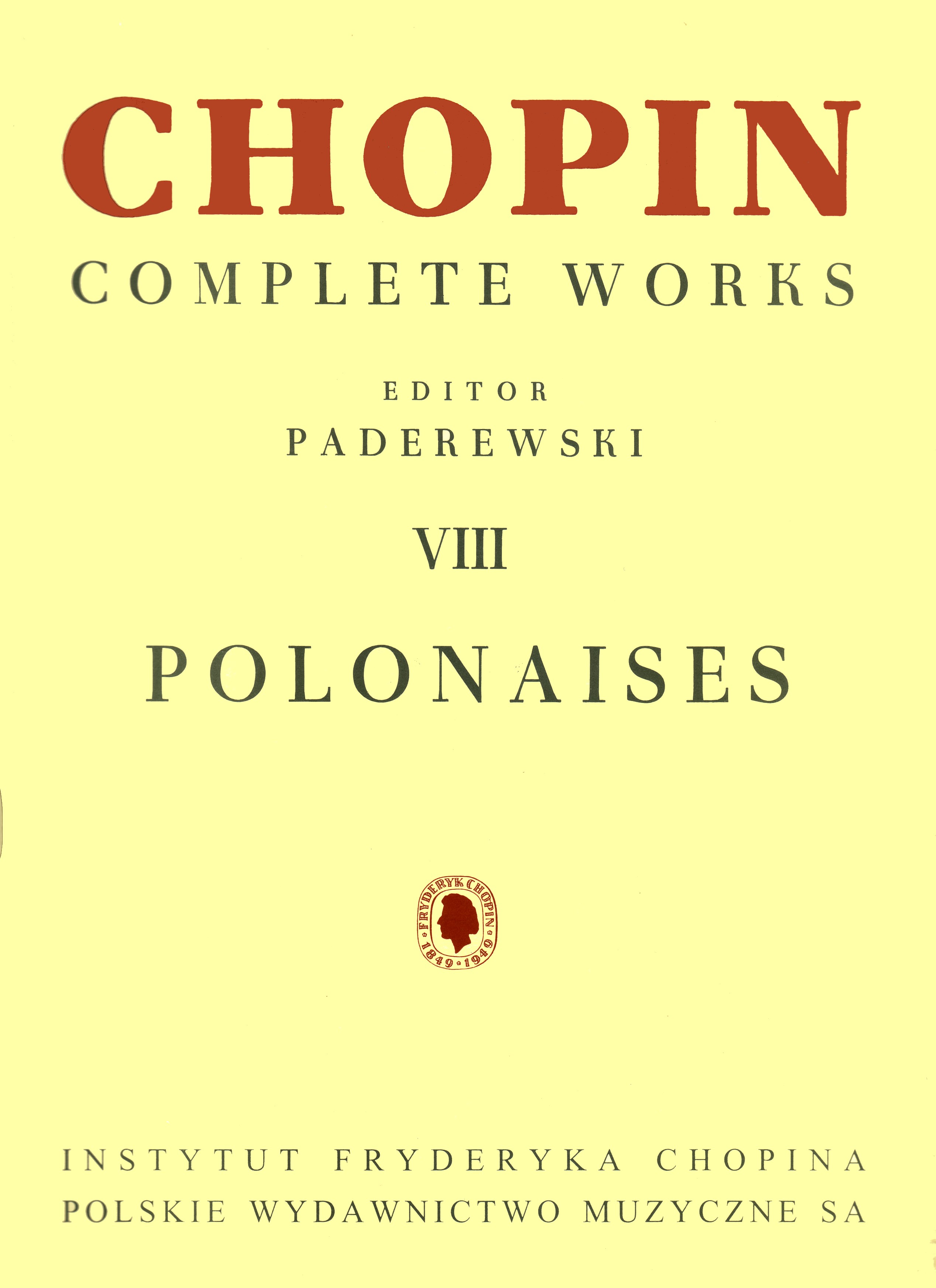 CHOPIN F. - POLONESAS PADEREWSKI -