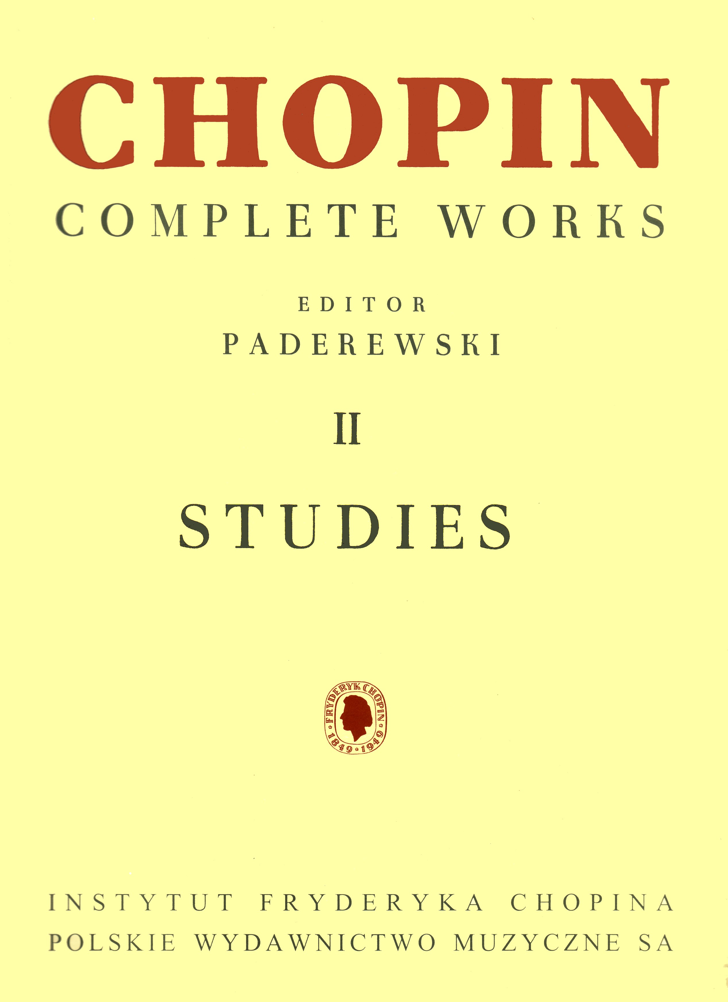 CHOPIN F. - ESTUDIOS PADEREWSKI - OP.10/25