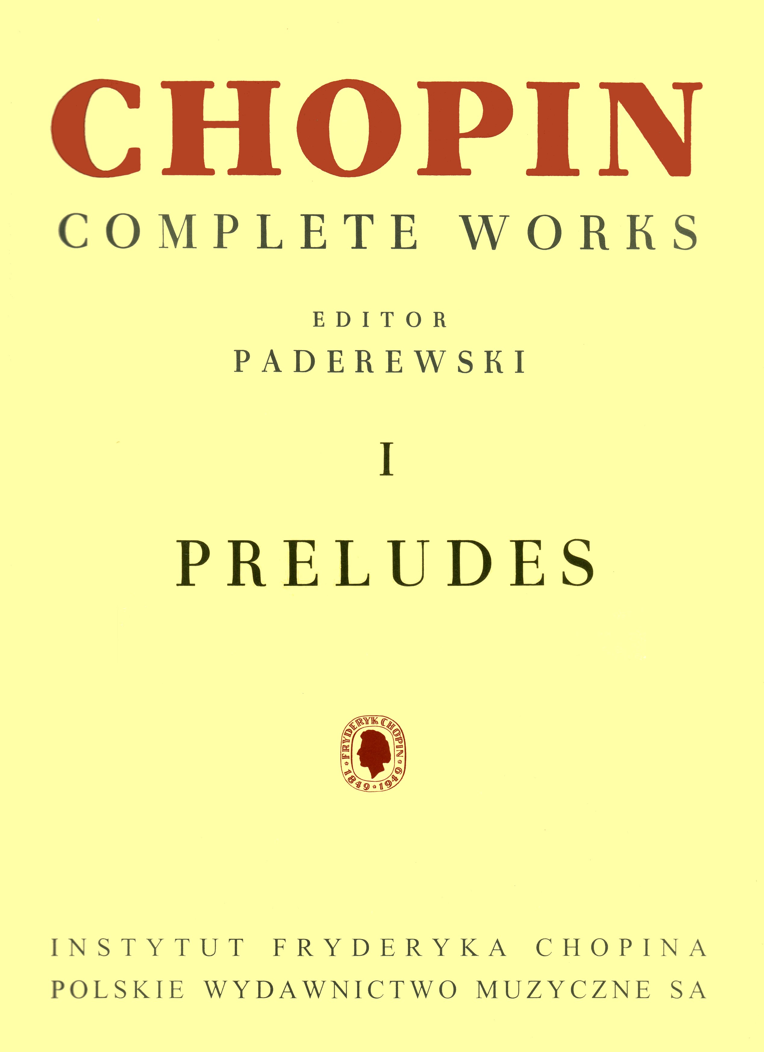 CHOPIN F. - PRELUDIOS PADEREWSKI -